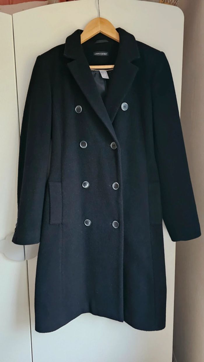 Manteau laine noir Laura clément 38 - photo numéro 5