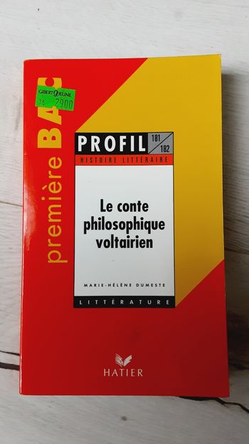 Livre profil littérature, Le conte philosophique Voltairien, Hatier