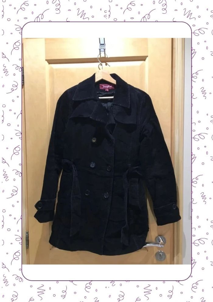 Manteau en velours noir Jennyfer