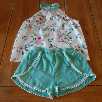 Ensemble top + short Fille 11-12 ans