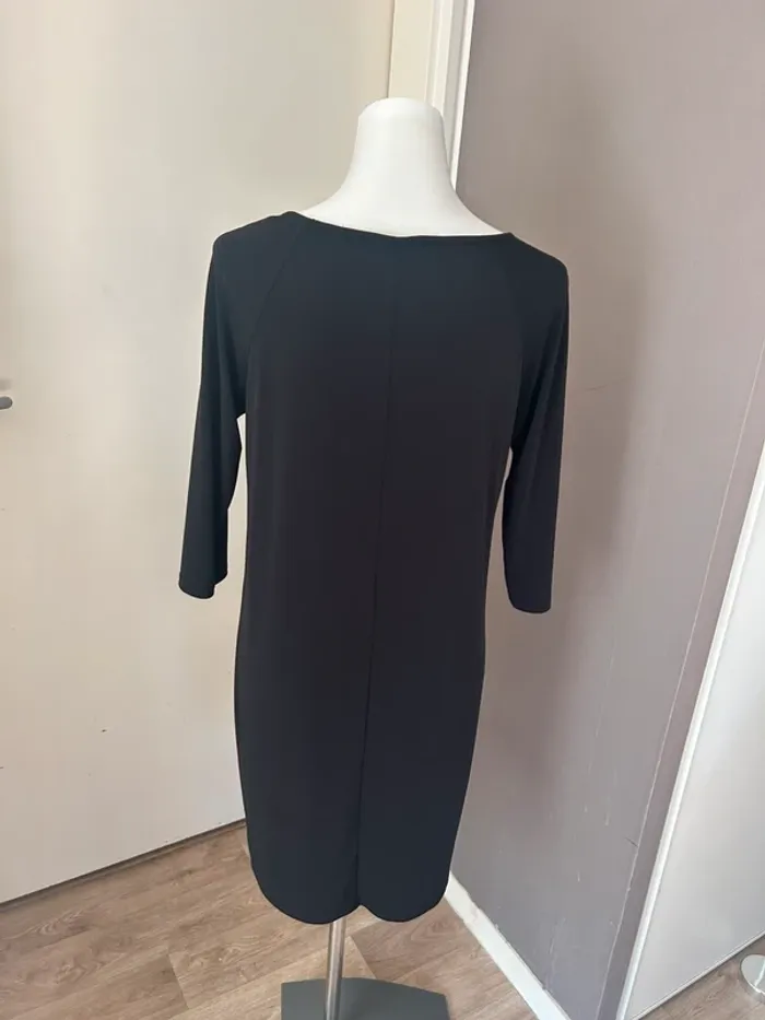 Esprit robe noire, moulante femme, taille M/38 manches longues - photo numéro 3