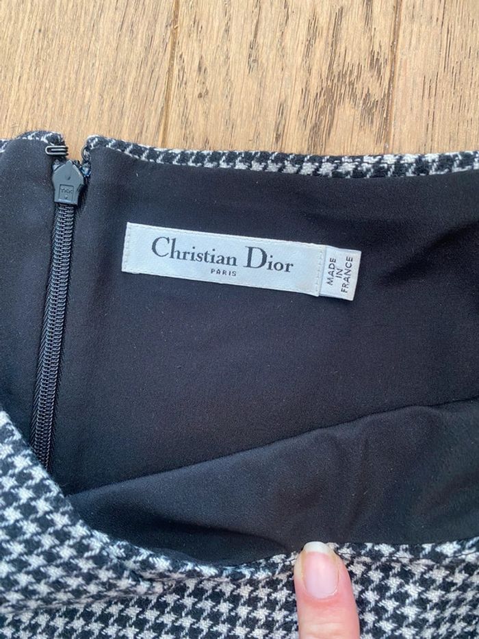 Robe en laine pied de poule Christian Dior taille 36 - photo numéro 4