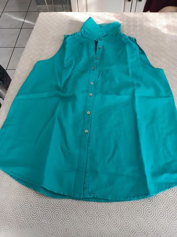 Chemise Tex woman T 40 bleu