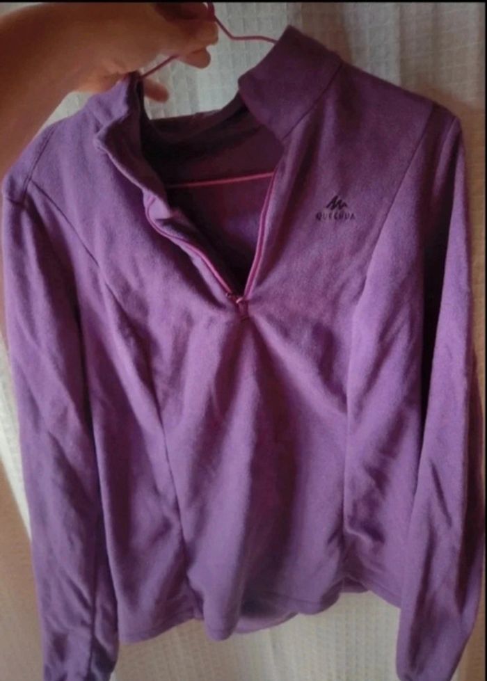 Sweat pull polaire quechua violet