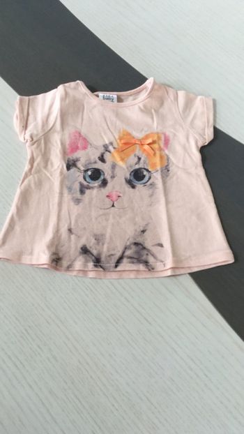 Tee shirt chat 3mois Zara