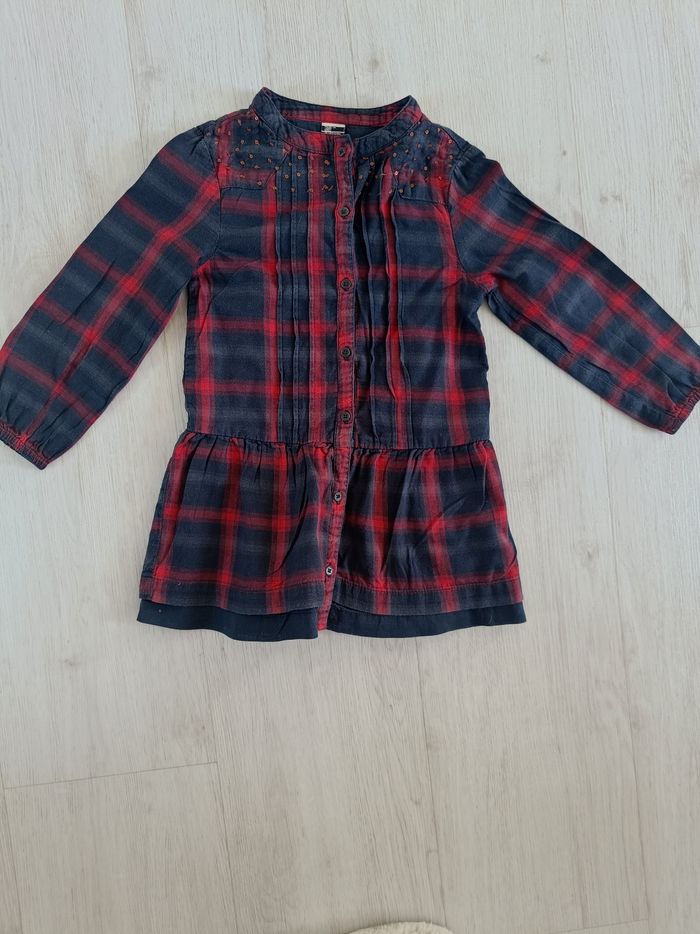 Robe chemise écossaise