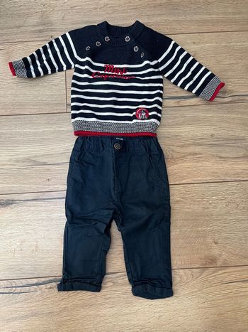 Ensemble bébé marin 6 mois