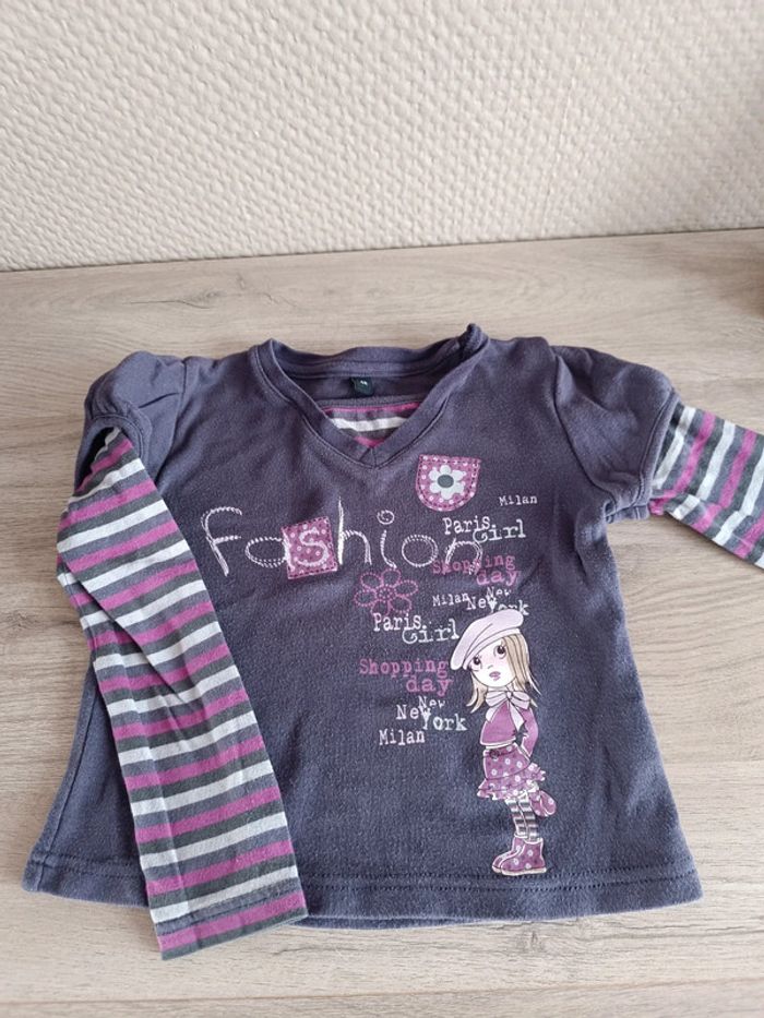 T-shirt fashion 4 ans fille - photo numéro 2