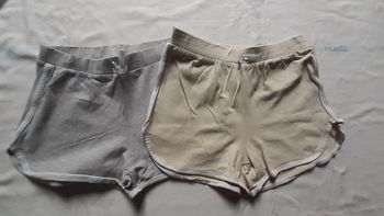 Lot de 2 shorts gris et jaune clair