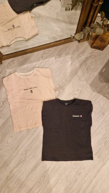 Lot de 2 tee shirts sans manches Kiabi 🌸 10 ans