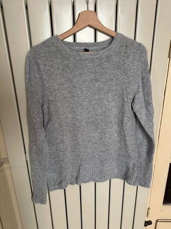 Pull gris col rond Pimkie S
