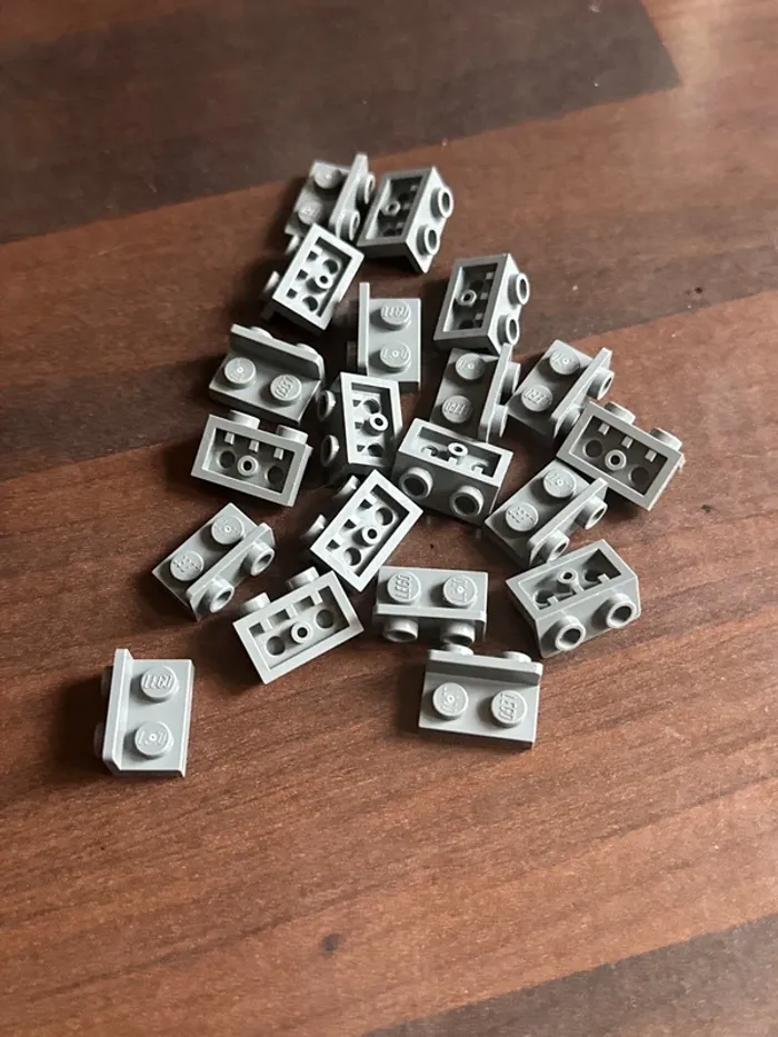 20 Lego Bracket 1 x 2 - 1 x 2 Inverted ref 99780 Dark Bluish Gray