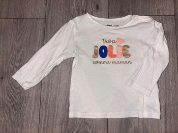Haut manches longues bébé fille 12M
