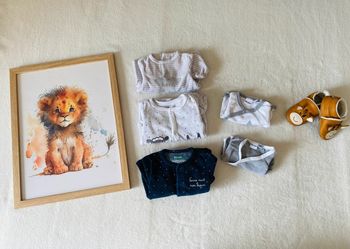 Lot pyjamas & bodies croisés naissance / 50 cm