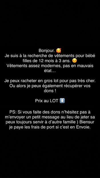 Lot vetements enfant fille de 12 mois à 4 ans