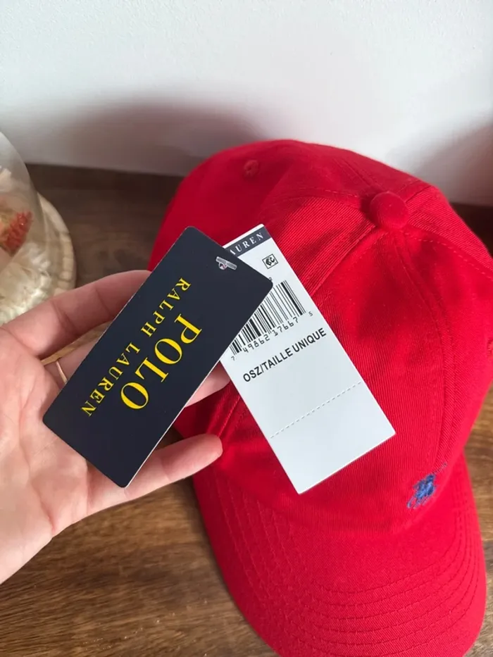 Casquette rouge polo ralph lauren neuve - photo numéro 4