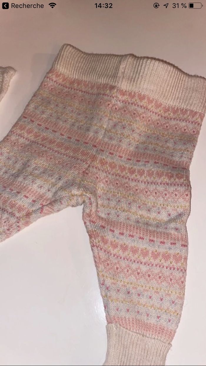 Ensemble en maille fille 1 mois - photo numéro 3