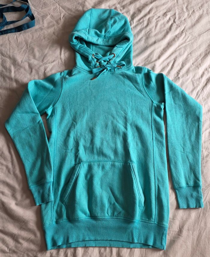 myMo Sweat à capuche Bleu Canard Polyester Coton Bon état S - photo numéro 1