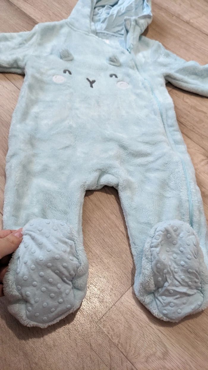Pyjama/Grenouillère bleu clair Tex 12 Mois - photo numéro 3