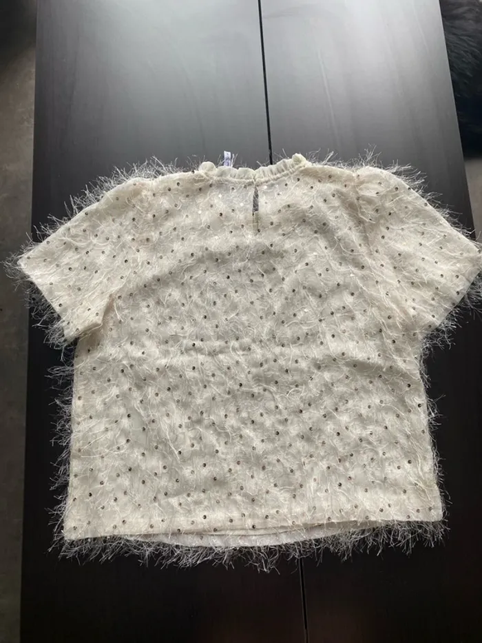 Haut paillettes beige neuf Taille L - photo numéro 9