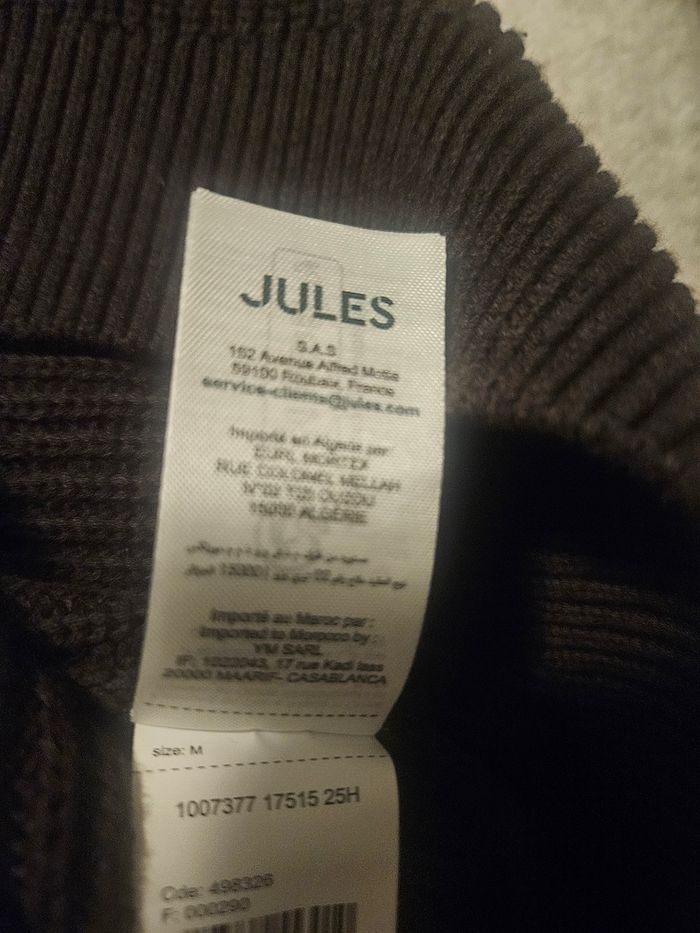 Pull Jules Homme – Maille Côtelée Épaisse – 100% Coton – T. M – Couleur Marron/Chocolat - photo numéro 6