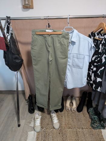 Pantalon toile kaki Promod