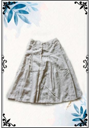 Jupe blanche et beige 100% lin taille S/36