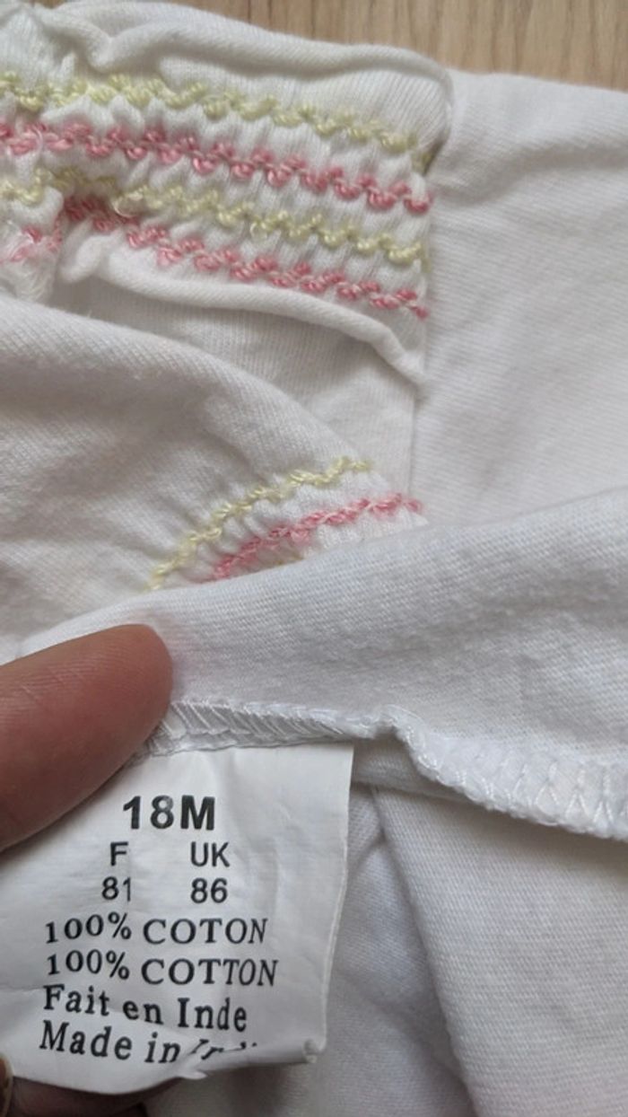 Tee-shirt Blanc In extenso 18 Mois - photo numéro 5