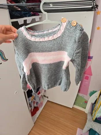 Pull mixte taille 4 ans fait main