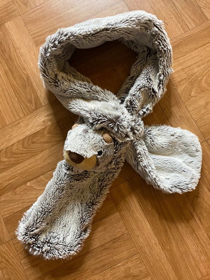 Écharpe marron avec tête de castor taille 1/2 ans 🦫 - photo numéro 3
