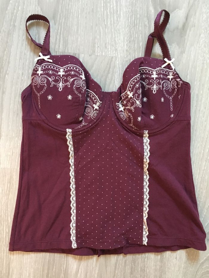 Bustier soutien gorge violet