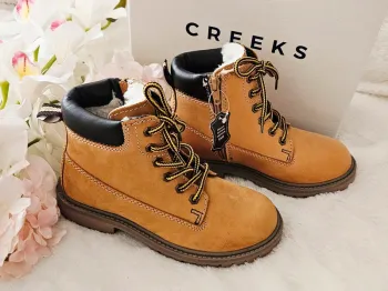 Bottes Bottines Cuir Zip Fourrées Creeks T32