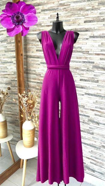 Combi pantalon mauve