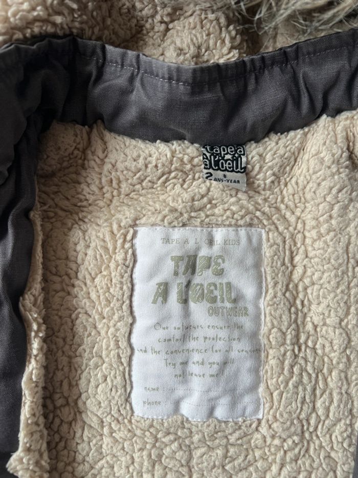 Beau blouson doudoune parka veste fourée à capuche taille 2 ans Tape à l’œil - photo numéro 6
