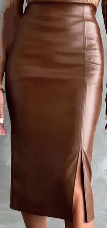 Jupe marron midi