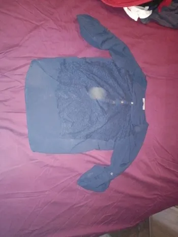 Blouse it hippie taille m bleu lin