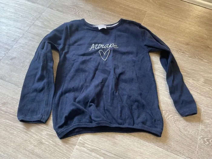 Pull bleu marine TAO 6 ans fille - photo numéro 2
