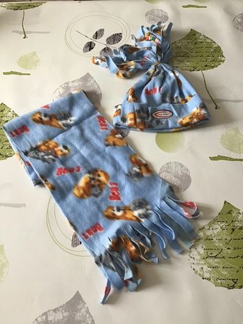 Ensemble bonnet avec grelot et écharpe Pro Spirit taille 2/3 ans