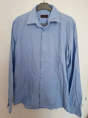 Chemise bleu homme coton taille L 40 torrente