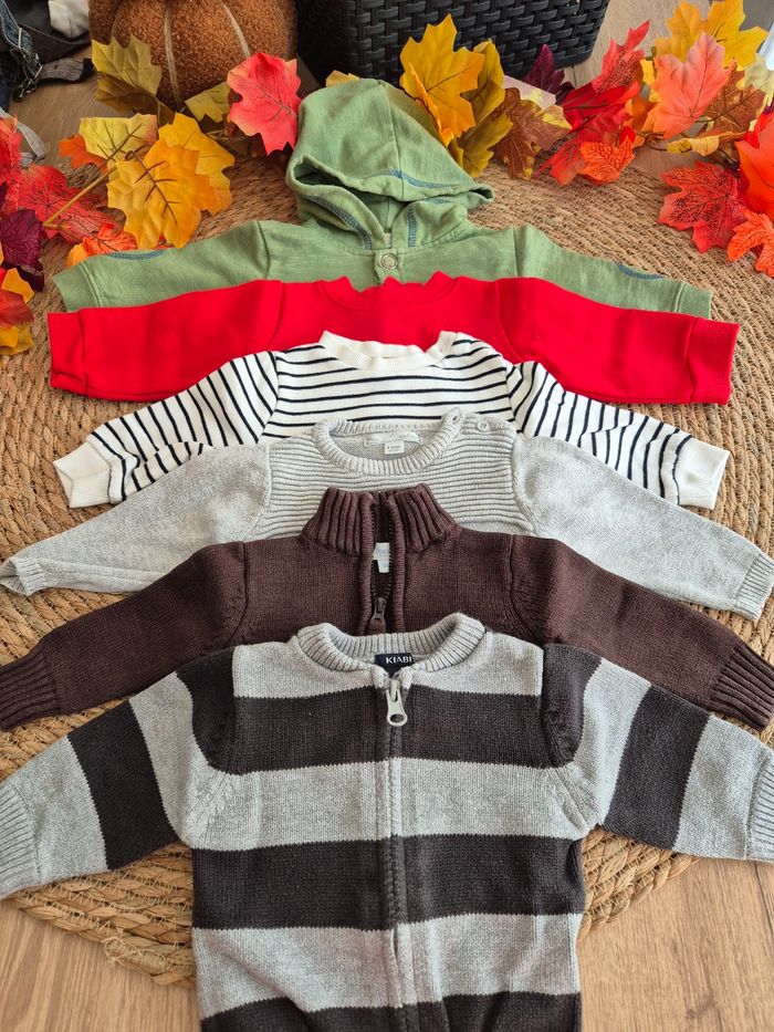 Lot de 7 pulls et vestes bébé garçon 3 mois