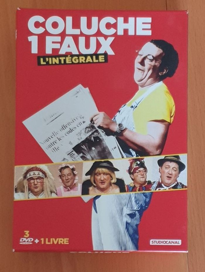 Coffret L'intégrale Coluche 1 Faux 3 DVD + 1 livre Opéra Vulgaire