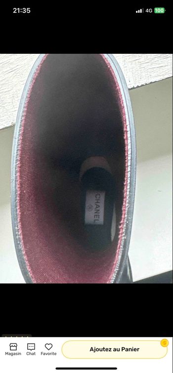 Bottes en caoutchouc imitation Chanel