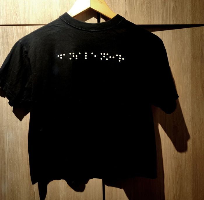 T shirt court braille /noir taille S