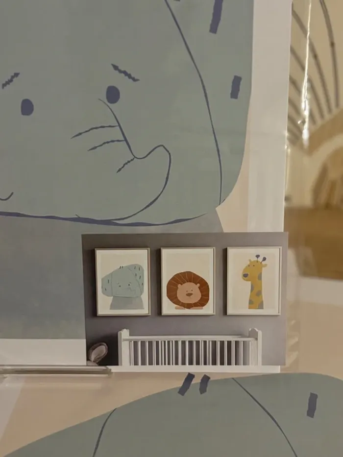 Affiches “Safari Doux” pour chambre enfant - photo numéro 2