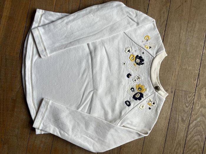 Sweat écru Petit Bateau 8 ans
