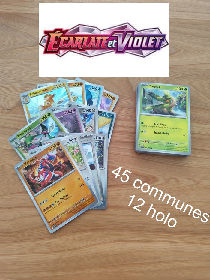Pokémon écarlate et violet : lot 57 cartes