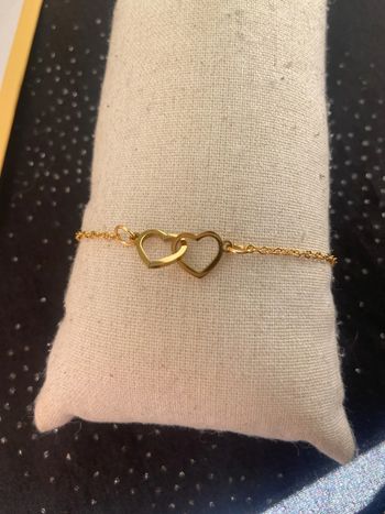 Bracelet doré coeur inoxydable