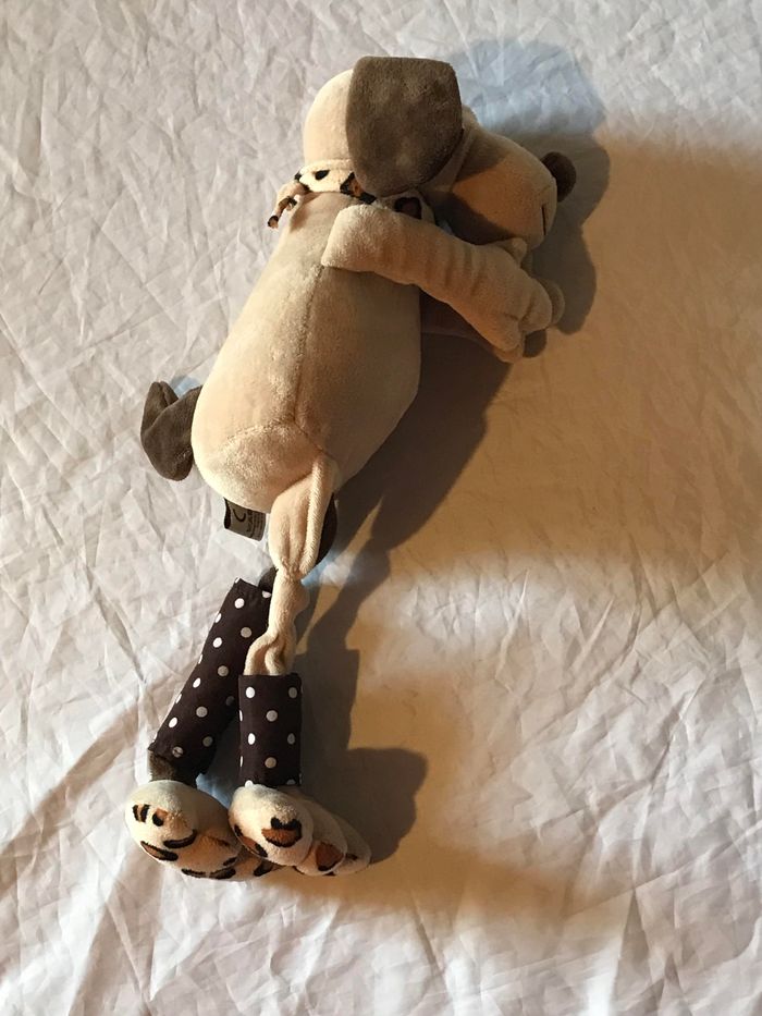 Petit Chiot Chien Longues Jambes Molles Bandana Peau Guépard Os Creux Peluche Petits Enfants Bébés - photo numéro 6