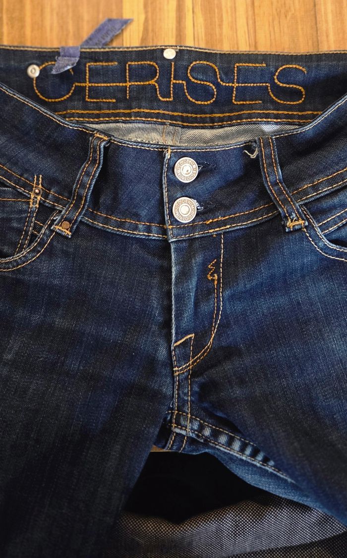 Jean slim Le Temps des Cerises – Taille 27 (équiv. 36/38) – Délavage brut – Excellent état - photo numéro 6