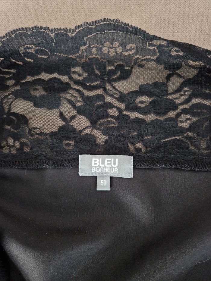 Débardeur noir effet satiné avec dentelle Bleu Bonheur - photo numéro 10